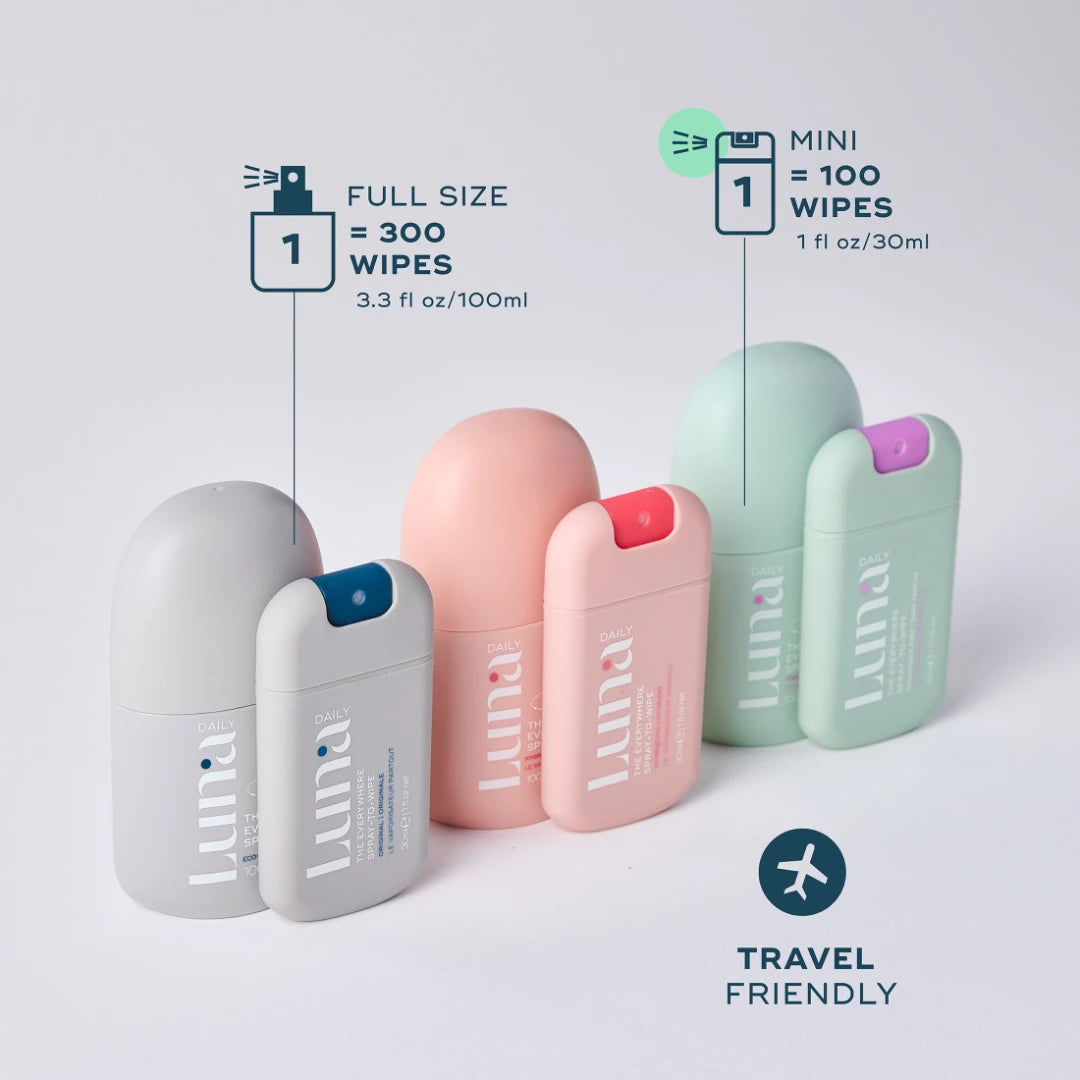 Luna Daily THE EVERYWHERE SPRAY-TO-WIPE MINI Wipe