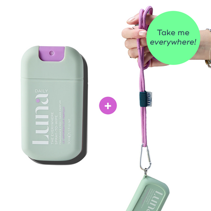 The Fragrance Free Everywhere Spray-To-Wipe Mini + Lanyard